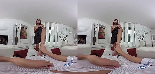  Asian getting feet wet in Virtual Sex